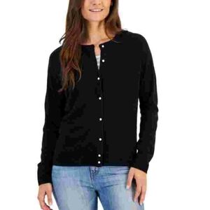 Karen Scott Black Cardigan Sweater
